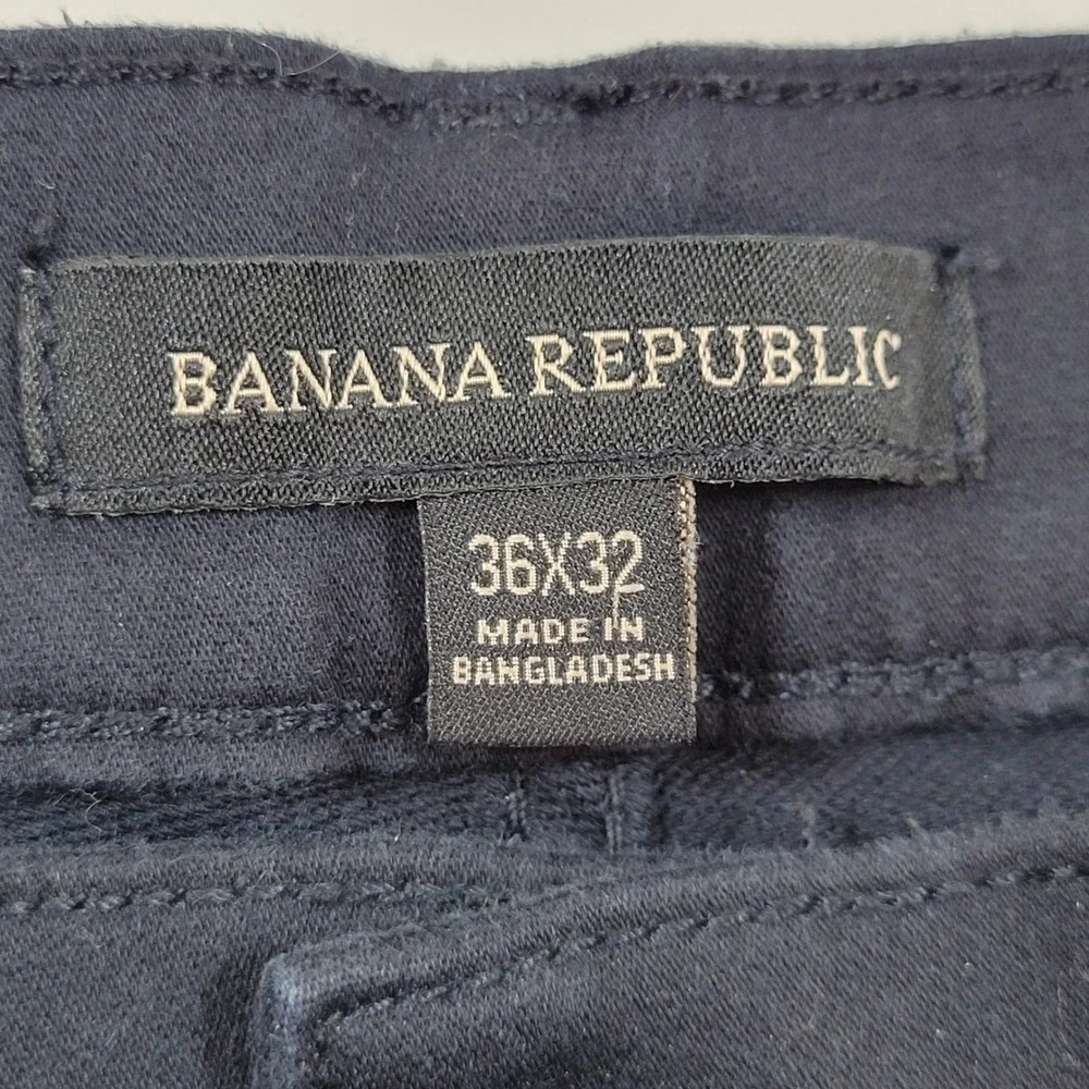 Banana Republic Pants Mens 36x32 Navy Blue Excellent Five-Pocket Straight Leg